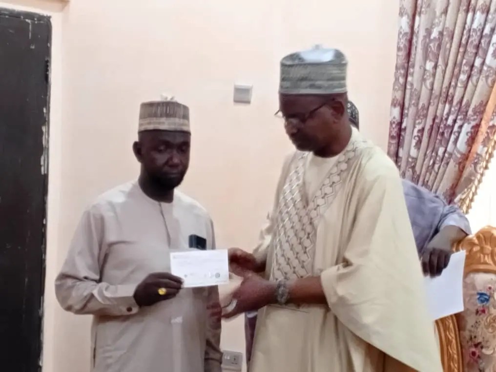 Presentation of Cheques to the affected people for the compensation in JEGA Local Government Area of Kebbi State.