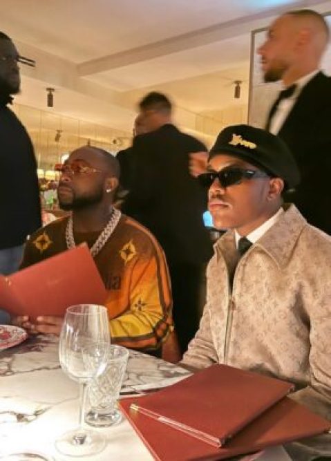 Joaquin Wike and artist Davido at a recent event.